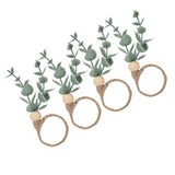 4Pcs Napkin Rings Simple Decorative Handicraft Leaf Flower Napkin Rings for Weddings New Years Parties6640