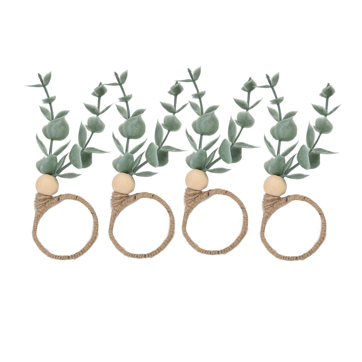 4Pcs Napkin Rings Simple Decorative Handicraft Leaf Flower Napkin Rings for Weddings New Years Parties6640