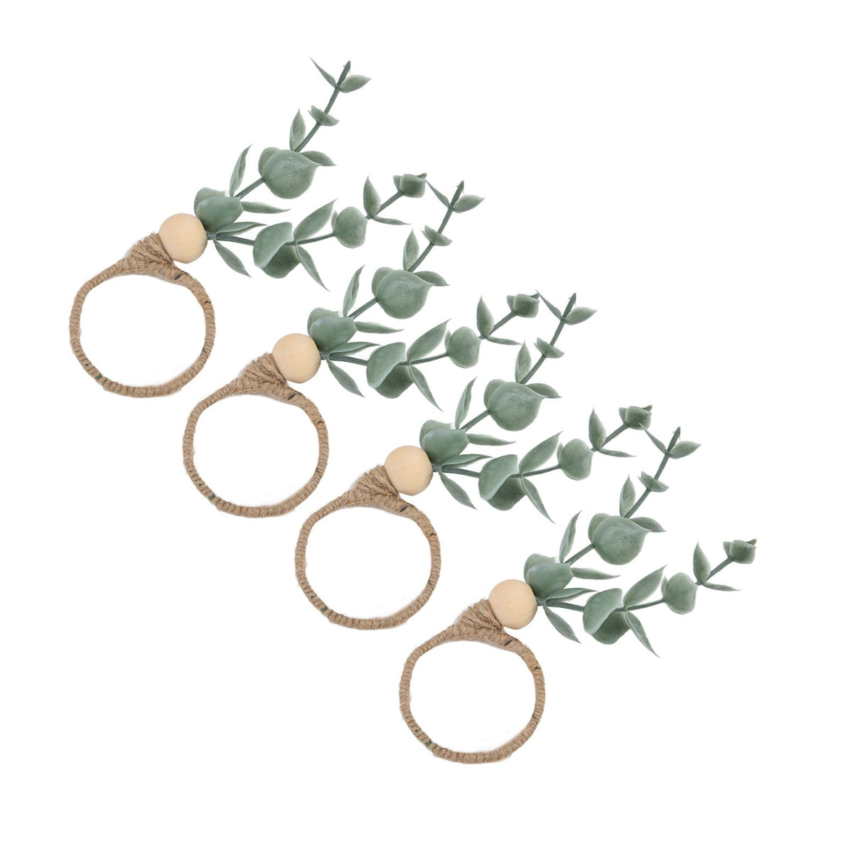 4Pcs Napkin Rings Simple Decorative Handicraft Leaf Flower Napkin Rings for Weddings New Years Parties6640