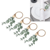 4Pcs Napkin Rings Simple Decorative Handicraft Leaf Flower Napkin Rings for Weddings New Years Parties6640