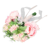 Wedding Bouquet Fake Rose Flower Holding Bunch for Decoration Photography Art Photo Pink