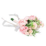 Wedding Bouquet Fake Rose Flower Holding Bunch for Decoration Photography Art Photo Pink - Low Angle