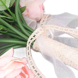 Wedding Bouquet Fake Rose Flower Holding Bunch for Decoration Photography Art Photo Pink
