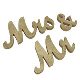 Mr Mrs Sign Wedding Table Decorations English Letter Ornament Props for Festival Anniversary PartyGold - 45-Degree Angle