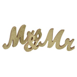 Mr Mrs Sign Wedding Table Decorations English Letter Ornament Props for Festival Anniversary PartyGold - Close-Up Angle