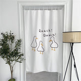 Door Curtain Cute Decorative Cartoon Doorway Divider Cloth for Bedroom Closet Dormitory Kitchen Little White Duck - Front View