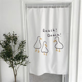 Door Curtain Cute Decorative Cartoon Doorway Divider Cloth for Bedroom Closet Dormitory Kitchen Little White Duck