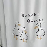 Door Curtain Cute Decorative Cartoon Doorway Divider Cloth for Bedroom Closet Dormitory Kitchen Little White Duck - Extra Image