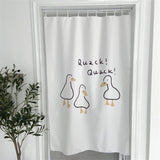 Door Curtain Cute Decorative Cartoon Doorway Divider Cloth for Bedroom Closet Dormitory Kitchen Little White Duck
