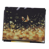 Happy 18th Birthday Backdrop Black Gold 180x99cm Reusable Happy Birthday Decorations with 4 Grommets - Close-Up Angle