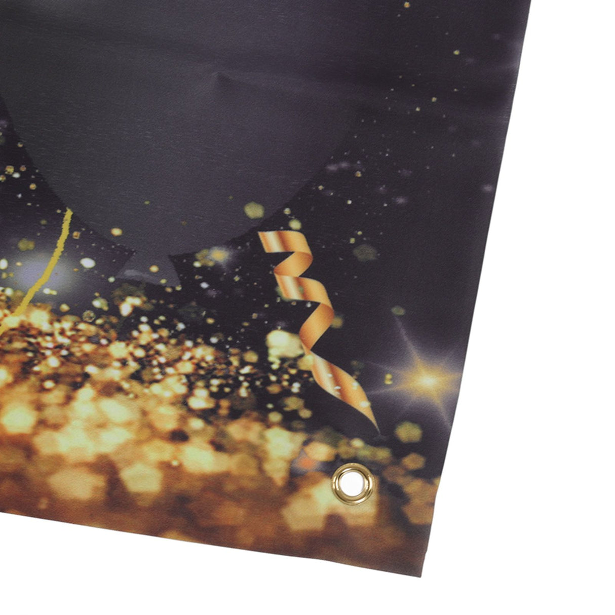 Happy 18th Birthday Backdrop Black Gold 180x99cm Reusable Happy Birthday Decorations with 4 Grommets