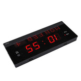 LED Wall Clock Decorative Black Frame Elegant Style Hanging Holes Digital Display Electric Desk Clock 100 to 240V AU Plug