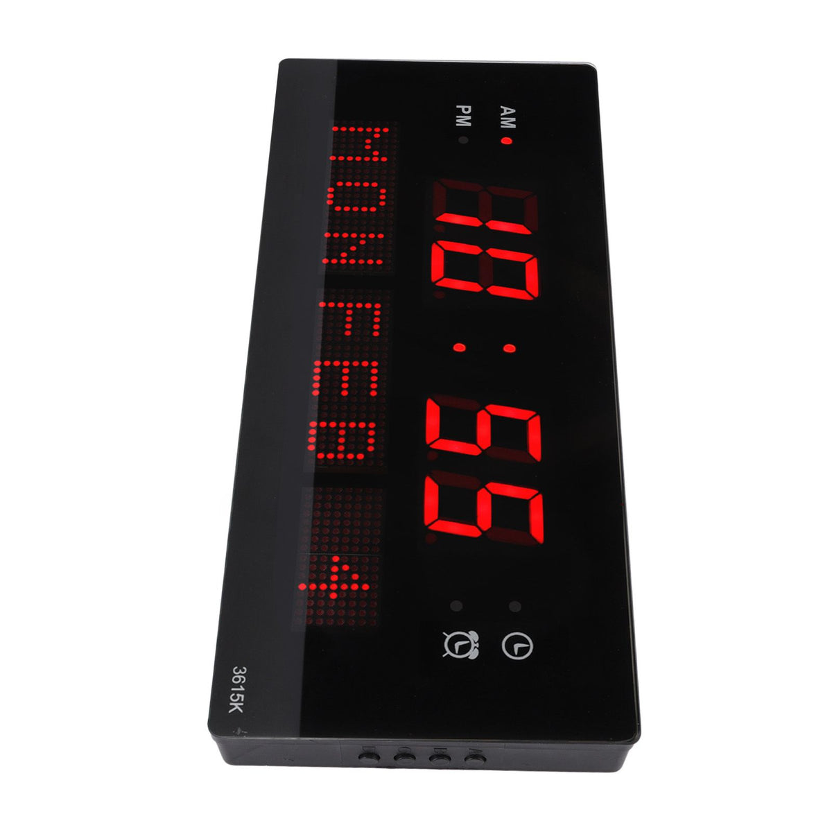 LED Wall Clock Decorative Black Frame Elegant Style Hanging Holes Digital Display Electric Desk Clock 100 to 240V AU Plug
