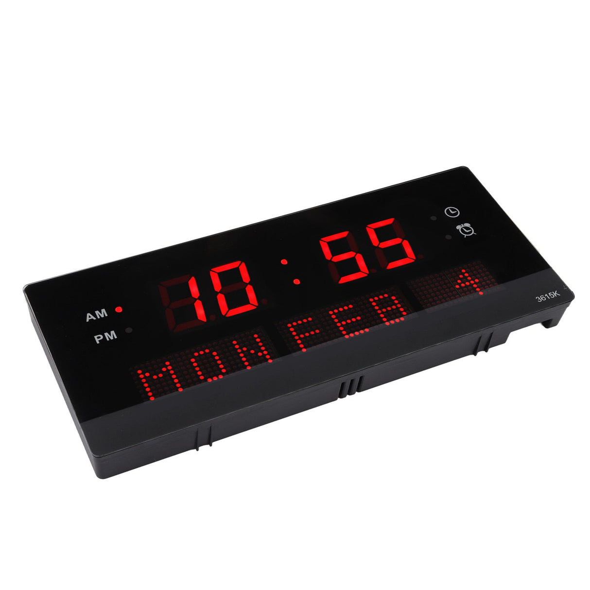 LED Wall Clock Decorative Black Frame Elegant Style Hanging Holes Digital Display Electric Desk Clock 100 to 240V AU Plug