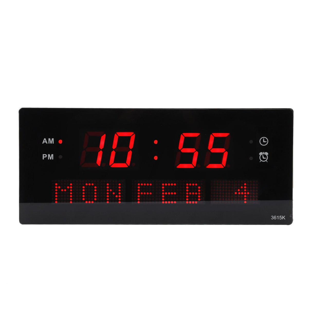 LED Wall Clock Decorative Black Frame Elegant Style Hanging Holes Digital Display Electric Desk Clock 100 to 240V AU Plug