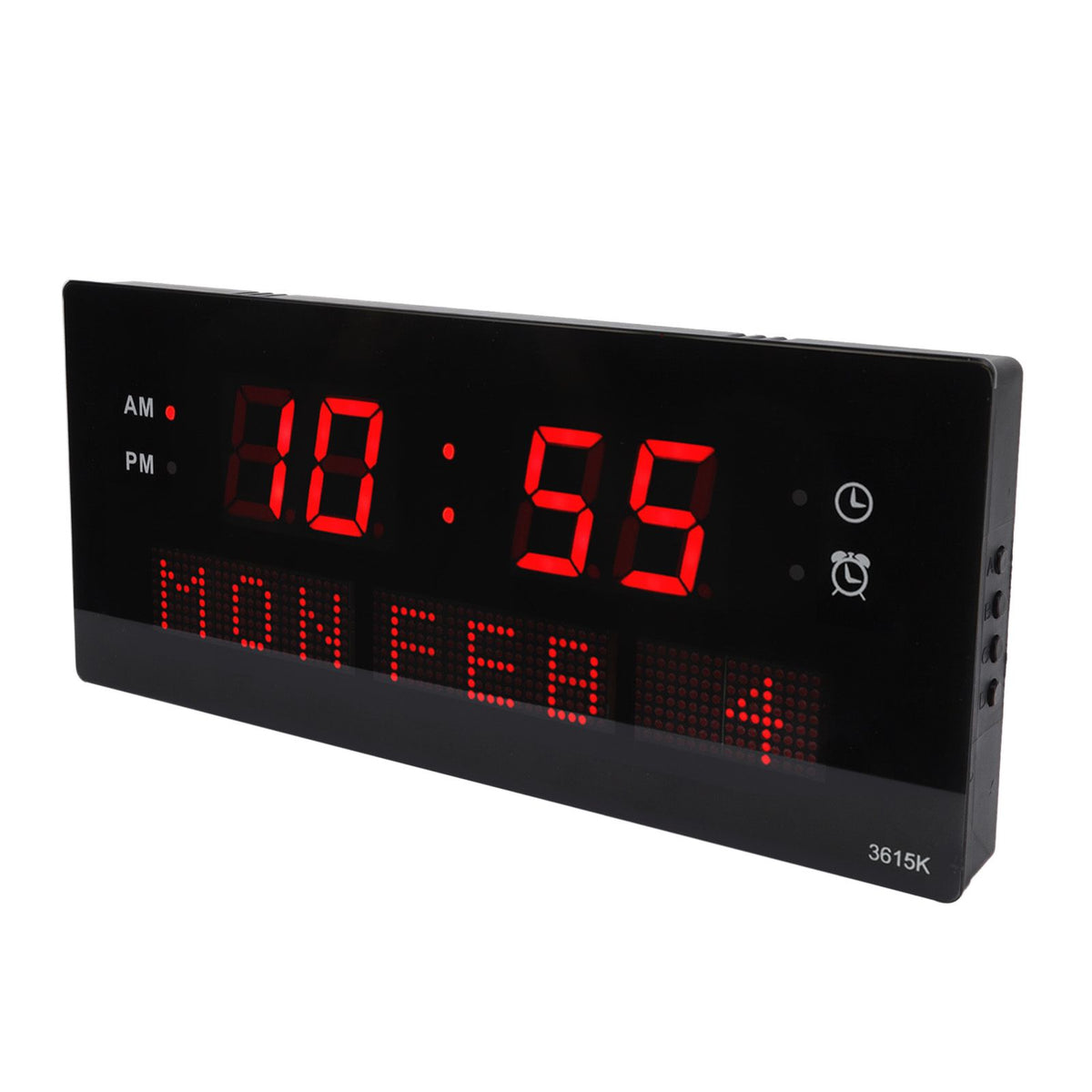 LED Wall Clock Decorative Black Frame Elegant Style Hanging Holes Digital Display Electric Desk Clock 100 to 240V AU Plug