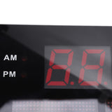 LED Wall Clock Decorative Black Frame Elegant Style Hanging Holes Digital Display Electric Desk Clock 100 to 240V AU Plug