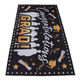 Graduation Banner 71x38in Durable Polyester Fabrics Fadeless 4 Eyelets Easy Installation Congrats Grad Banner for Party C - 45-Degree Angle