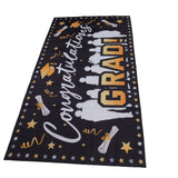 Graduation Banner 71x38in Durable Polyester Fabrics Fadeless 4 Eyelets Easy Installation Congrats Grad Banner for Party C - Close-Up Angle