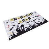 Graduation Banner Approx 71x38in Durable Polyester Fabric Fadeless Color 4 Eyelets Congrats Grad Banner for Graduation 005 - Side View