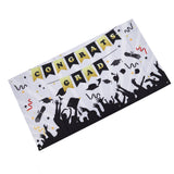 Graduation Banner Approx 71x38in Durable Polyester Fabric Fadeless Color 4 Eyelets Congrats Grad Banner for Graduation 005