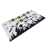 Graduation Banner Approx 71x38in Durable Polyester Fabric Fadeless Color 4 Eyelets Congrats Grad Banner for Graduation 005