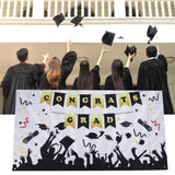 Graduation Banner Approx 71x38in Durable Polyester Fabric Fadeless Color 4 Eyelets Congrats Grad Banner for Graduation 005 - Extra Image