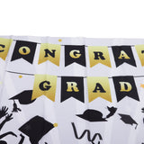 Graduation Banner Approx 71x38in Durable Polyester Fabric Fadeless Color 4 Eyelets Congrats Grad Banner for Graduation 005