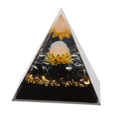 Orgone Pyramid Crystal Chakra Pyramid Promotes Psychological Growth for Living Room Bedroom Office - Side View