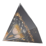 Orgone Pyramid Crystal Chakra Pyramid Promotes Psychological Growth for Living Room Bedroom Office - Top-Down View