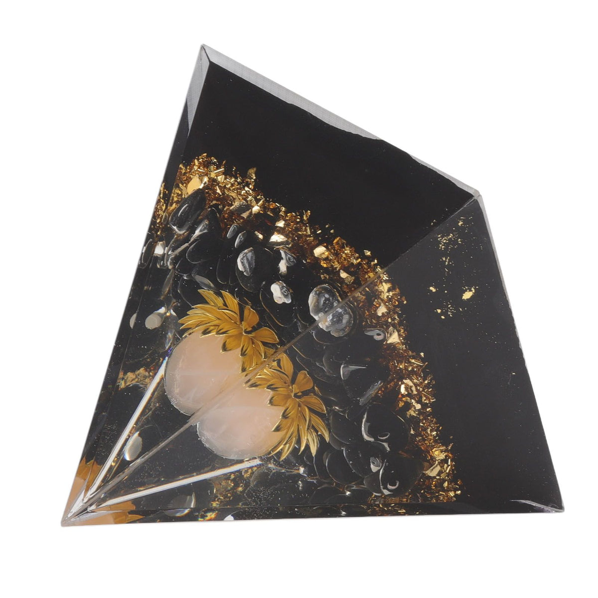 Orgone Pyramid Crystal Chakra Pyramid Promotes Psychological Growth for Living Room Bedroom Office