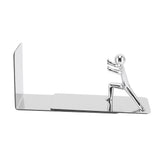 Metal Bookends Kung Fu Man Design Durable Rustproof Metal High Stability Book Ends for Home Office Library - Side View