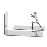 Metal Bookends Kung Fu Man Design Durable Rustproof Metal High Stability Book Ends for Home Office Library - 45-Degree Angle