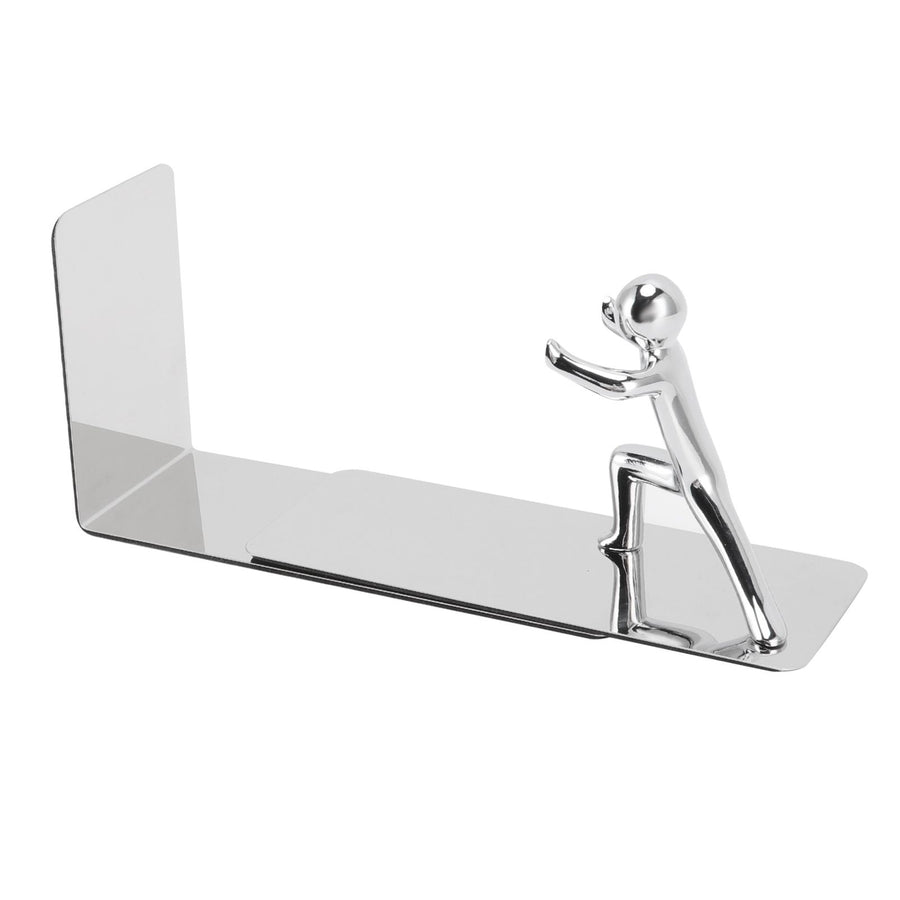 Metal Bookends Kung Fu Man Design Durable Rustproof Metal High Stability Book Ends for Home Office Library
