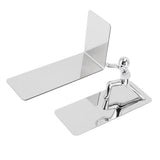 Metal Bookends Kung Fu Man Design Durable Rustproof Metal High Stability Book Ends for Home Office Library - Low Angle