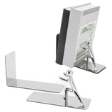 Metal Bookends Kung Fu Man Design Durable Rustproof Metal High Stability Book Ends for Home Office Library