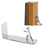Metal Bookends Kung Fu Man Design Durable Rustproof Metal High Stability Book Ends for Home Office Library - Extra Image