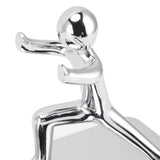 Metal Bookends Kung Fu Man Design Durable Rustproof Metal High Stability Book Ends for Home Office Library
