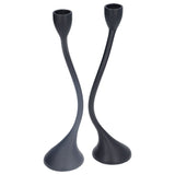 Candle Holder Zinc Alloy High Foot European Style Romantic Simple Retro Black Candlesticks for Bar