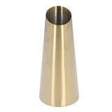 Gold Vase 304 Stainless Steel Conic Shape Narrow Mouth Simple Modern Style Desk Vase for Home Office Dormitory