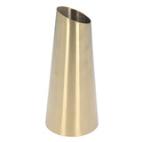 Gold Vase 304 Stainless Steel Conic Shape Narrow Mouth Simple Modern Style Desk Vase for Home Office Dormitory