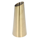 Gold Vase 304 Stainless Steel Conic Shape Narrow Mouth Simple Modern Style Desk Vase for Home Office Dormitory - Side View