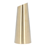 Gold Vase 304 Stainless Steel Conic Shape Narrow Mouth Simple Modern Style Desk Vase for Home Office Dormitory - Top-Down View