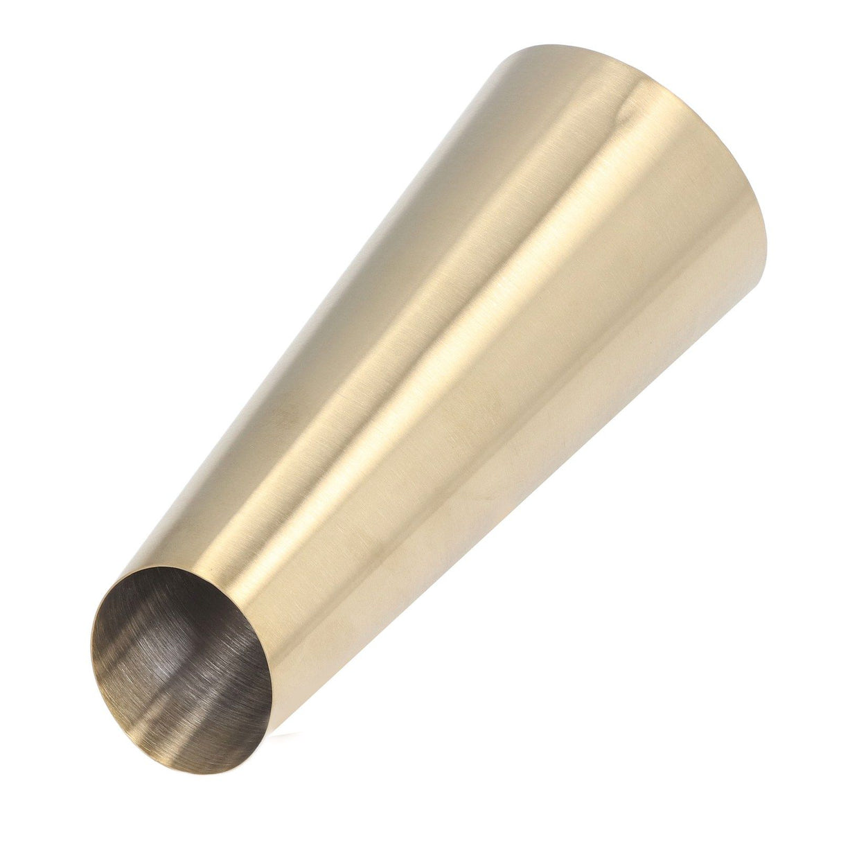 Gold Vase 304 Stainless Steel Conic Shape Narrow Mouth Simple Modern Style Desk Vase for Home Office Dormitory
