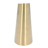 Gold Vase 304 Stainless Steel Conic Shape Narrow Mouth Simple Modern Style Desk Vase for Home Office Dormitory