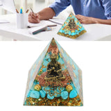 Crystal Pyramid Buddha Design Exquisite Beautiful Pyramid Power Stone Decoration Ornament for Yoga Meditation
