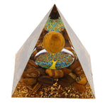 Pyramid Ornament Natural Gravel Triangular Lucky Improving Mood Pyramid Positive Energy Decoration for Bookshelf