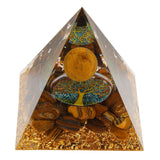 Pyramid Ornament Natural Gravel Triangular Lucky Improving Mood Pyramid Positive Energy Decoration for Bookshelf - Side View