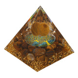 Pyramid Ornament Natural Gravel Triangular Lucky Improving Mood Pyramid Positive Energy Decoration for Bookshelf