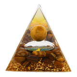 Pyramid Ornament Natural Gravel Triangular Lucky Improving Mood Pyramid Positive Energy Decoration for Bookshelf